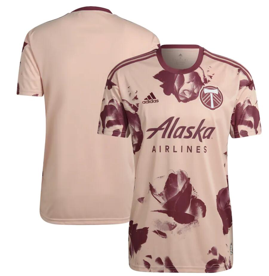 2022/23 Portland Timbers Pink Away Heritage Rose Soccer Jersey Shirt